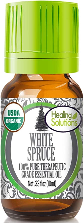 Organic White Spruce Essential Oil (100% Pure - USDA Certified Organic) Best Therapeutic Grade Essential Oil - 10ml