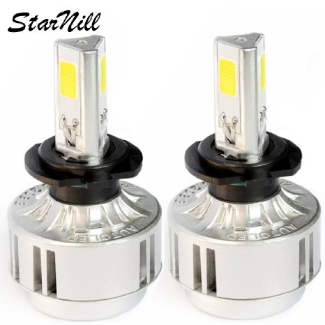 Starnill LED Headlight Conversion Kit - All Bulb Sizes - 72W 6600LM COB LED - Replaces Halogen & HID Bulbs (H7)