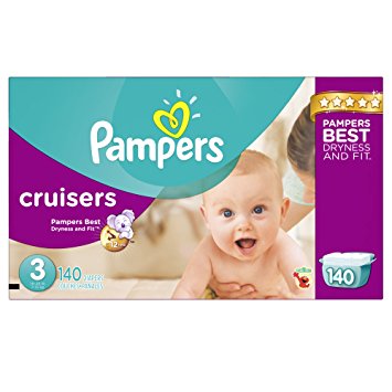 Pampers Cruisers Disposable Diapers Size 3, 140 Count, ECONOMY