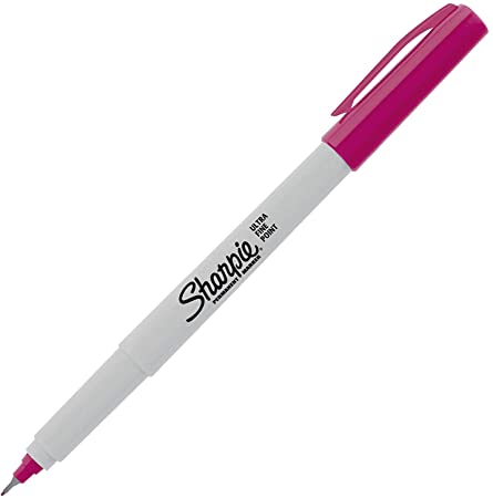 Sharpie Permanent Marker, Ultra Fine Point, Berry, 5-Count