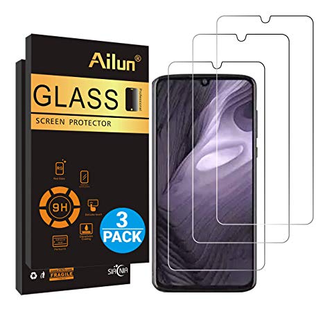 Ailun Screen Protector for Moto Z4 2019 3 Pack 9H Hardness Tempered Glass Screen Protector for Moto Z4 Ultra Clear Bubble Free Case Friendly High Responsive