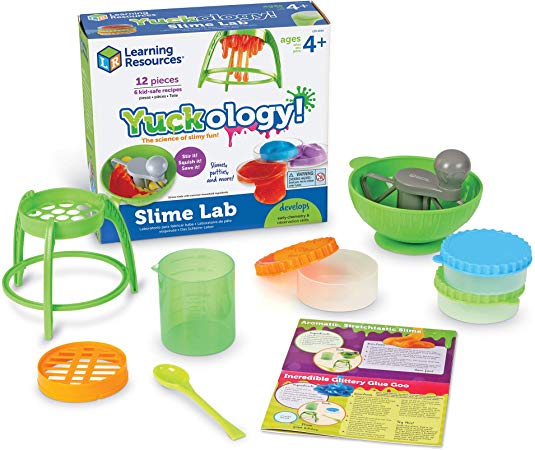 Learning Resources Yuckology Slime Science Set, Early Science Skills, DIY Slime, STEM Skills, Measurement, Color Mixing, Ages 4