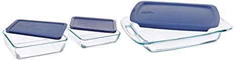 Pyrex Easy Grab 6-Piece Glass Bakeware and Food Storage Set