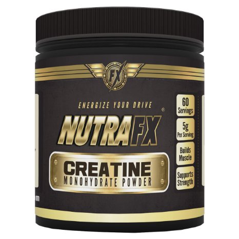 Nutrafx Creatine Monohydrate Powder 300g Micronized Gain Serious Mass Muscle up Powder Pre Workout Powder