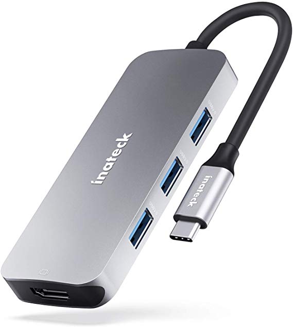 Inateck USB C Hub,7 in1 Type C Hub Adapter, 4K USB-C to HDMI Adapter,Micro SD/SD Card Reader,3 USB Ports,PD Port,Compatible with MacBook Pro and Other Type C Devices SC01002