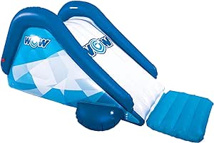 WOW Sports - Inflatable Party Pool Slide - Blow Up Waterslide for Kids & Adults - W/Water Sprinkler