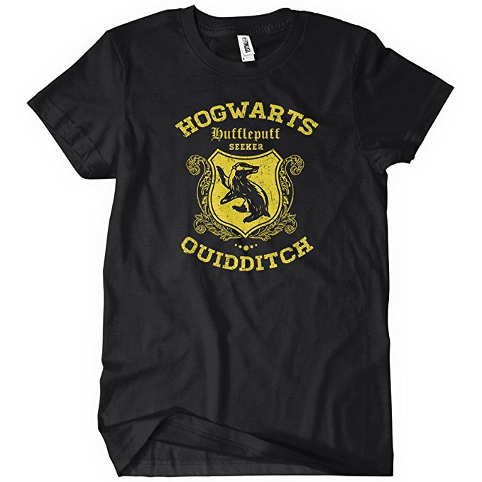 Hufflepuff Quidditch T-Shirt Funny Adult Mens Cotton Tee Sizes S-5XL