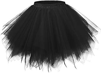 Girstunm Women's 1950s Vintage Petticoats Bubble Tutu Dance Half Slip Skirt