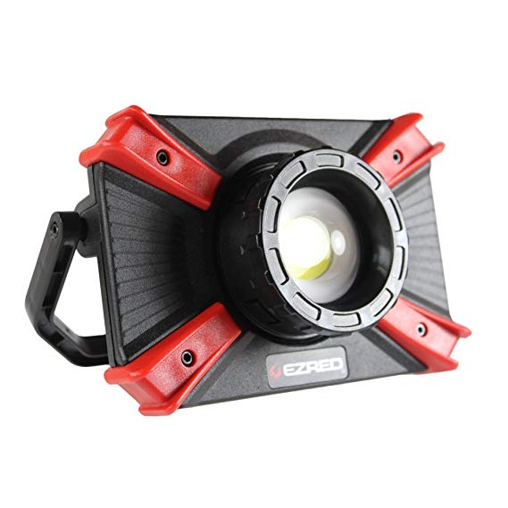 EZ RED XLF1000-1,000 Lumen Portable Micro-USB Rechargeable Focusing Work Light with Magnetic Accessory