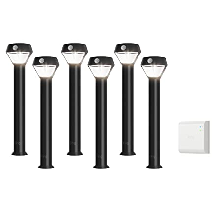 Ring Solar Pathlight - Outdoor Motion-Sensor Security Light, Black (Starter Kit: 6-pack)