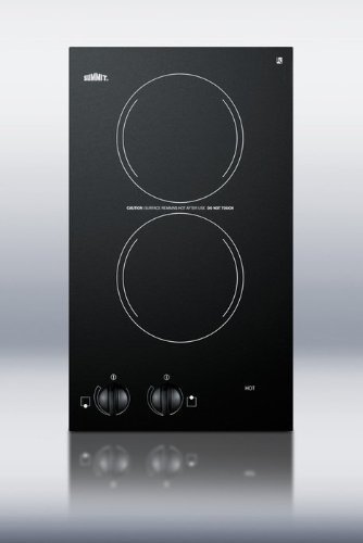 12" Electric Cooktop with 2 Burners Voltage: 220V