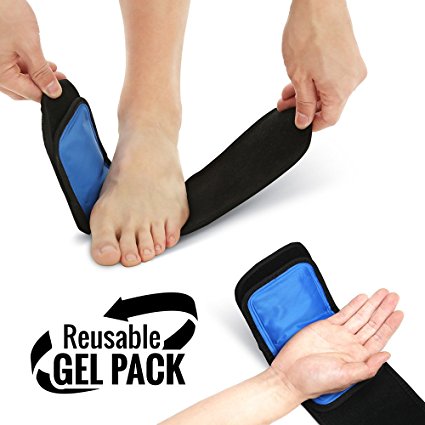 Cold & Hot Therapy Wrap by Bodyprox- Reusable Gel Pack for Pain Relief: Great for Sprains, Muscle Pain, Bruises, Injuries, Etc. (Foot, Arm, Elbow, Ankle).