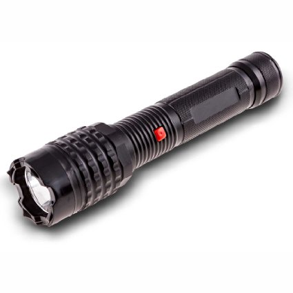 Police Stun Gun - 88 MV - Tactical Flashlight - Rechargeable Reliable 380 Lumen Powerful Flashlight