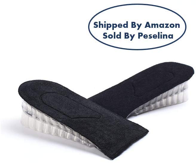 Peselina Silicone Height Increase Shoe Insoles Inserts Elevator Heels Inserts for Women and Men (2 Layers)