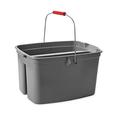 Rubbermaid Commercial Double Pail Plastic Bucket, 19 Quart, Gray, FG262888GRAY