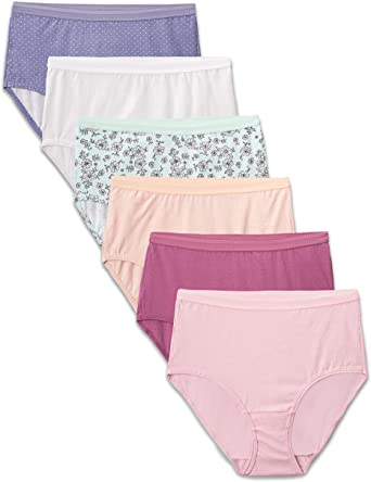 Fruit of the Loom womens Tag Free Cotton Brief Panties (Regular & Plus Size)
