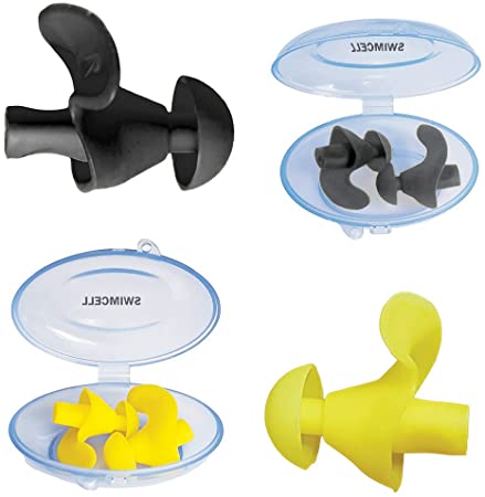 SwimCell Adult Swimming Ear Plug -Waterproof Ear Plugs for Swimming, Bath, Shower and Water Activities. Stronger Seal Design. Adult Size. Bright Colours. Soft, Reusable Silicone Ear Plugs.