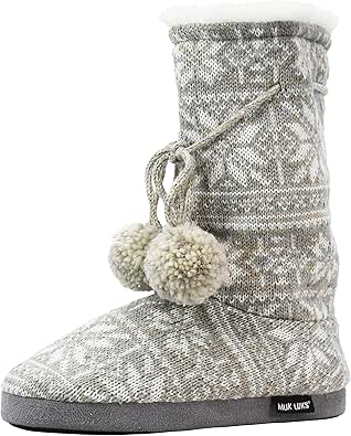 MUK LUKS Women's Tall Fleece-Lined Slipper Boot