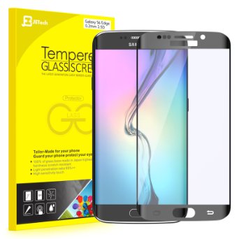 S6 Edge Screen Protector JETech 02mm Thinnest Full Screen 51 Premium Tempered Glass Screen Protector Film for Samsung Galaxy S6 Edge Black