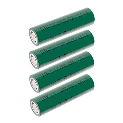 DTK 18650 Battery 3.7V 3000mAh Li-ion Rechargeable High Drain Batteries Flat Top &lt; 4 Packs &gt;