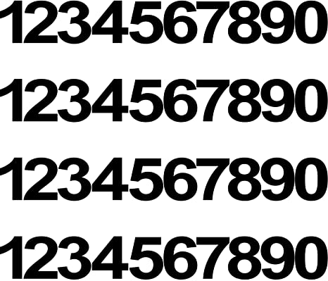 40 Pieces 4 Sets Vinyl Mailbox Number Stickers, Waterproof Numbers Stickers Anti-Fading Vinyl Number Decals Pre-Spaced Number Signs for Mailbox Car Home (Black, 3 Inch)