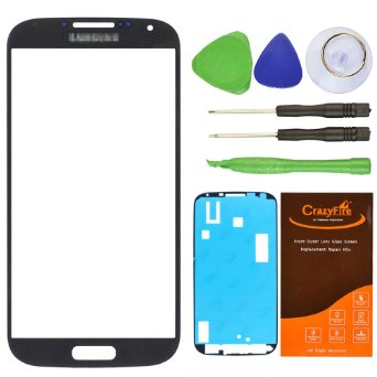 CrazyFire Gray Front Outer Glass Lens Screen Replacement For Samsung Galaxy S4 SIV I9500 L720 I545 I337 M919 R970Tools KitAdhesive Tape