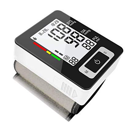 [New Arrival] Blood Pressure Monitor, Automatic Digital Wrist Blood Pressure Monitor with 90 Readings Memory Function and Large Screen- FDA Approved