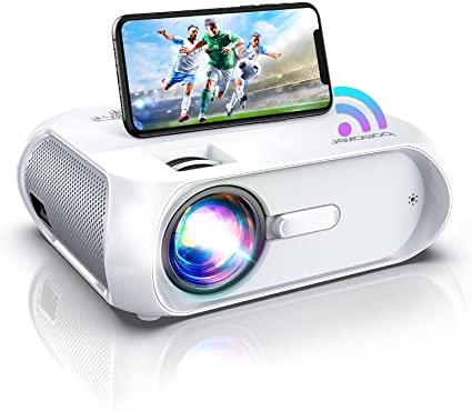 BOMAKER HD WiFi Projector, 6500 Lumens Outdoor Garden Projectors, Native 1080P Supported Gaming Projector, for iPhone, TV Stick, Laptops, HDMI, Home Cinema