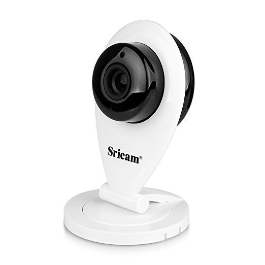 IP Camera,Sricam Wireless IP Network Camera HD 1280 X 720P,P2P 1.0MP Home Security Wifi Camera/Baby Monitor with 8M Infrared IR-Cut Night Vision,Motion Detection,Two-way Audio,Alarm,Built-in Mic &Speaker for Android IOS Device
