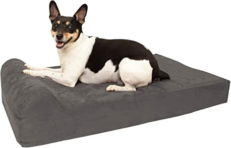 Big Barker Mini - 4" Pillow Top Orthopedic Dog Bed with Headrest for Small and Medium Sized Dogs 20-50 Pounds