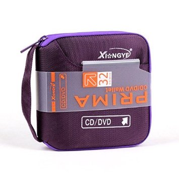 New 32 Disc CD DVD Portable Wallet Storage Organizer Holder Case Bag Album Box - Purple