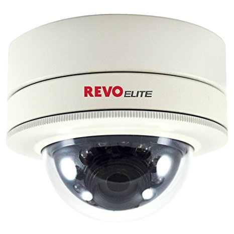 REVO America REVDM700-2 REVO America Elite 700 TVL Indoor/Outdoor Mini Vandal Proof Dome Surveillance Camera (White)