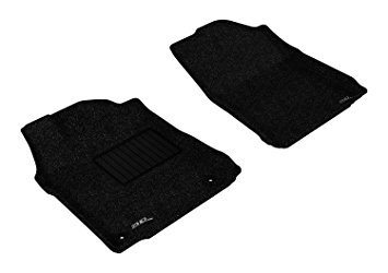 3D MAXpider Front Row Custom Fit Floor Mat for Select Toyota Avalon Models - Classic Carpet (Black)