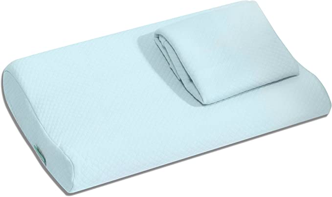 bonmedico Magic pillow, ergonomic head pillow ideal for women or children, with free cotton cover, non-toxic (40 x 26 x 8/6cm)