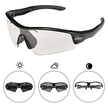 OUTERDO REVO Polarized Photochromic Sports Sunglasses for Men and Women Cycling UV Eye Protection Windproof Glasses with Lens for Outdoor Golf Running Driving Hiking Shooting Fishing Biking