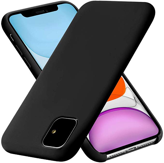 TSW Silicone Case for iPhone 11, Liquid Silicone Shockproof Protective Case Cover with Microfiber Lining Compatible with iPhone 11 6.1 Inch,PIne Green (black)