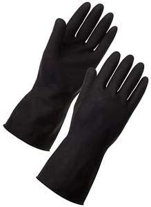 Heavy Duty Black Household Rubber Gloves - Extra Large