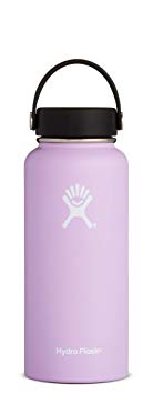 Hydro Flask 32 oz Double Wall Vacuum Insulated Stainless Steel Leak Proof Sports Water Bottle, Wide Mouth with BPA Free Flex Cap, Lilac