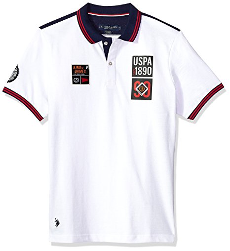 U.S. Polo Assn. Men's Short Sleeve Classic Fit Fancy Pique Polo Shirt