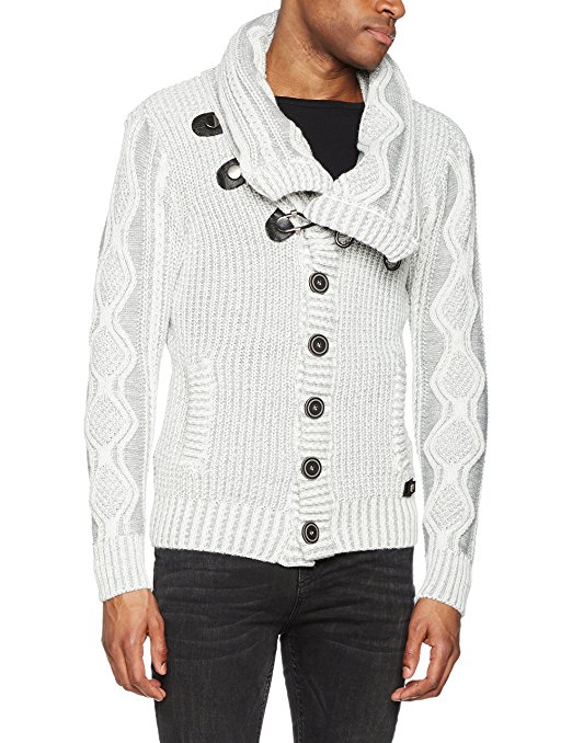 LEIF NELSON Men's Knitted Jacket Cardigan LN5065