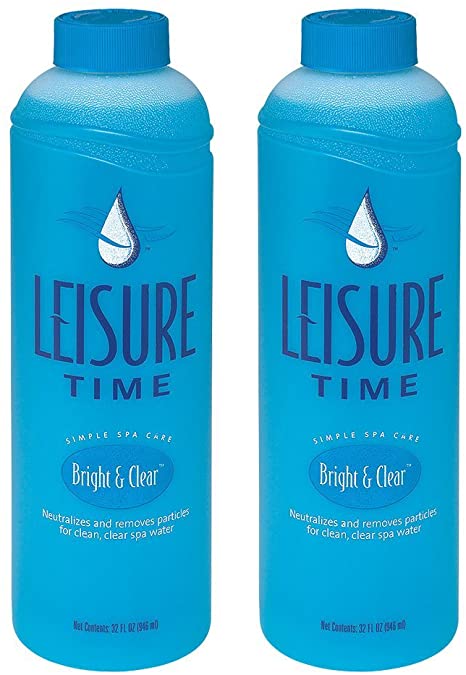 Leisure Time A-02 Bright and Clear Clarifier for Spas and Hot Tubs (2 Pack), 1 quart