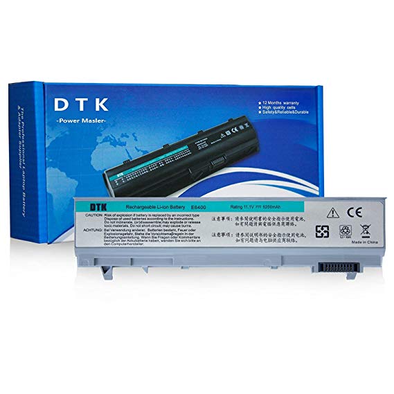 Dtk New Laptop Notebook Battery Replacement for Dell Computer Latitude E6400 E6410 E6500 E6510 Precision M2400 M4400 M4500 6-Cell