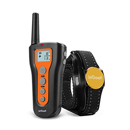 ieGeek Dog Training Collars Remote Shock Collar Up to 1000ft, Upgraded Rechargeable Waterproof Electric Professional Dog E-Collar with Beep, Vibration and Shock for Small Medium Large Dogs