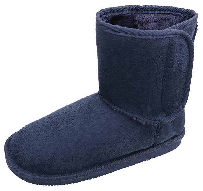 Arctic Paw Boys Girls Winter Boots Plush Sherpa Lined Faux Suede Kids Boots