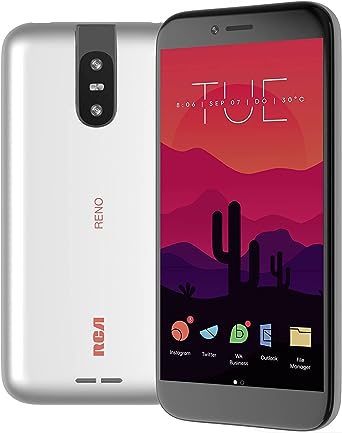 RCA Reno Smartphone, 4G LTE, 16GB 2GB RAM, Android 11, Silver, Unlocked