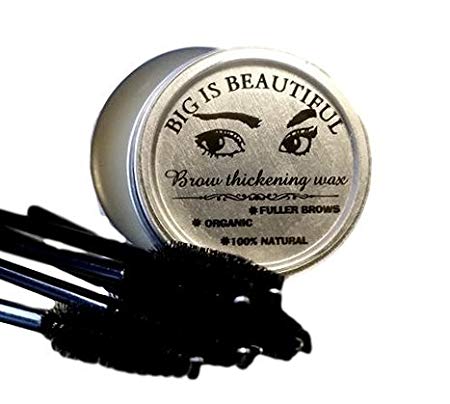 BIG IS BEAUTIFUL! Natural Eyebrow and Eyelash Re-Growth Wax. Organic. Stimulates Hair Growth. Hair Thickening. Made with Orgainc Castor Oil and the Purest Essential Oils.Makes a Great Brow Wax Primer