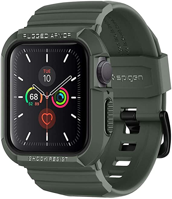 Spigen Rugged Armor Pro Designed for Apple Watch Case for 40mm Series 6/SE/5/4 - Military Green