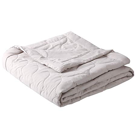 HONEYMOON HOME FASHIONS Queen Down Alternative Comforter Hypoallergenic, Doeskin