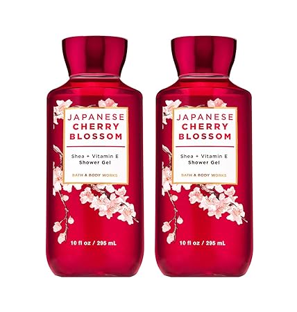 Bath and Body Works Japanese Cherry Blossom Shower Gel Gift Sets For Women 10 Oz 2 Pack (Japanese Cherry Blossom)