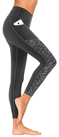 ESPIDOO Yoga Pants with Pockets for Women, High Waist Tummy Control, 4 Way Stretch Non See-Through Workout Leggings…